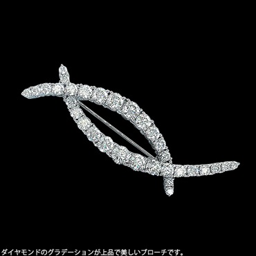 Ptダイヤモンドブローチ　T3039
