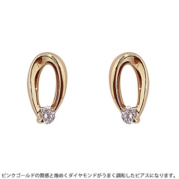 K18PGダイヤモンドピアス EＢ906