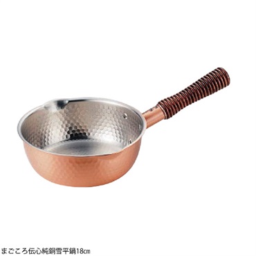 純銅製ちり鍋 新光堂 S-1047H新光堂 鎚目入れしゃぶ鍋 22cm | IZUMIYA